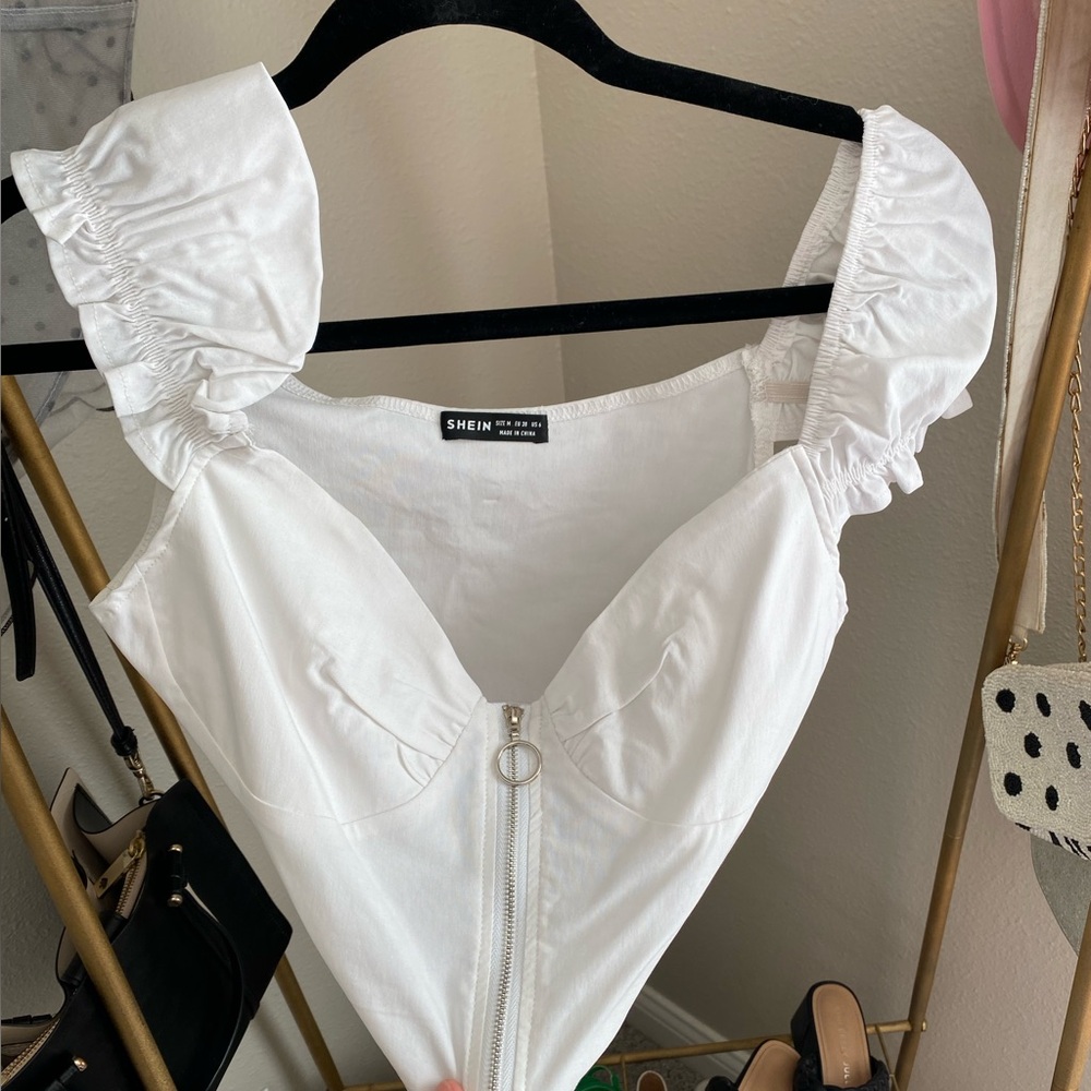 Crop Corset Top w/ Zipper